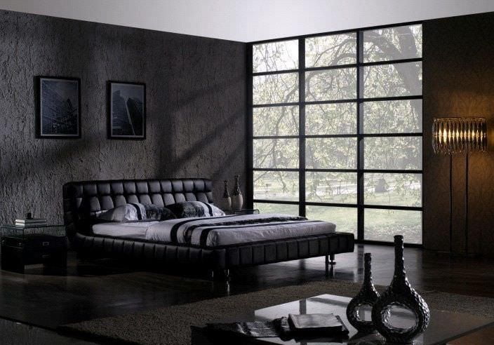 mẫu phòng ngủ màu đen hiện đại
