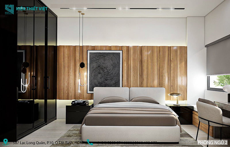 Thiết kế phòng ngủ master nhà anh Long