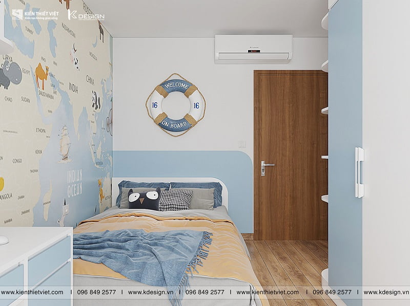 mẫu thiết kế phòng ngủ kid căn hộ eco green