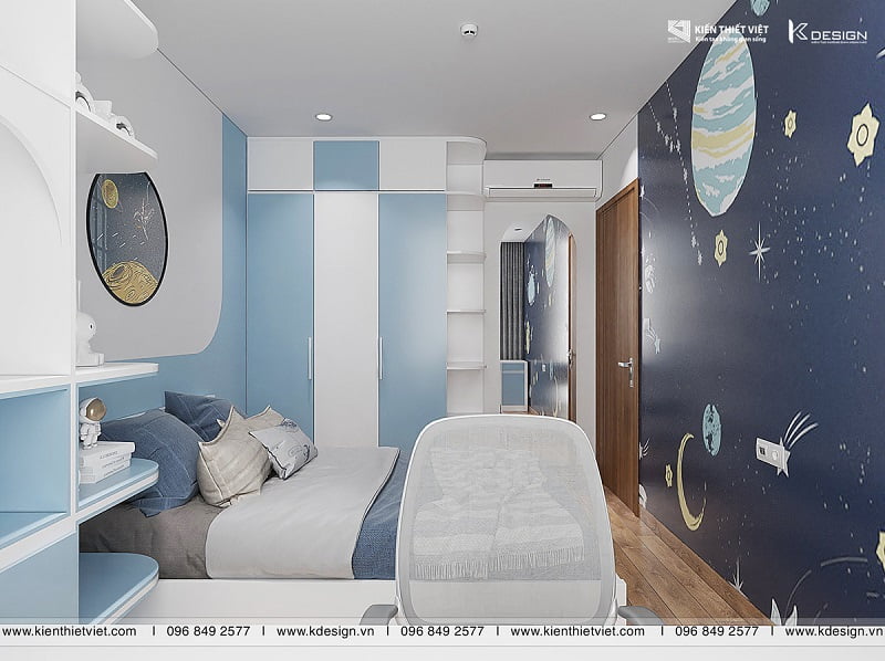 mẫu thiết kế phòng ngủ kid căn hộ eco green