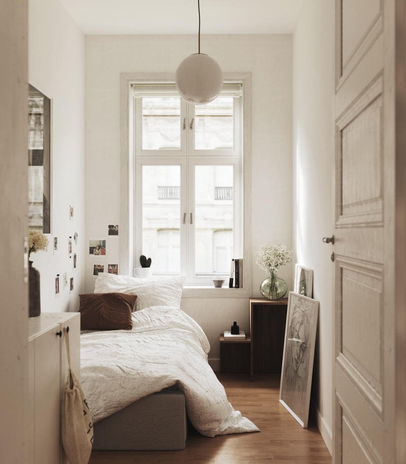 mẫu thiết kế phòng ngủ phong cách scandinavian