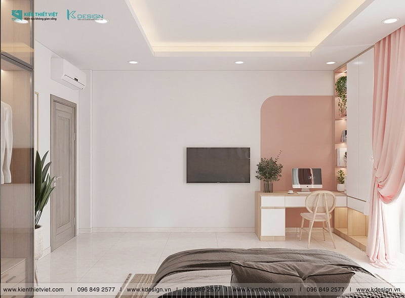 thiết kế nội thất phòng ngủ nhà anh quân