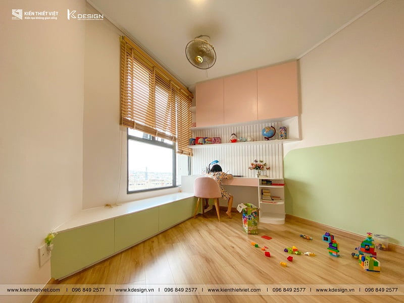 Mẫu thiết kế thi công nội thất phòng ngủ kid căn hộ asiana capella
