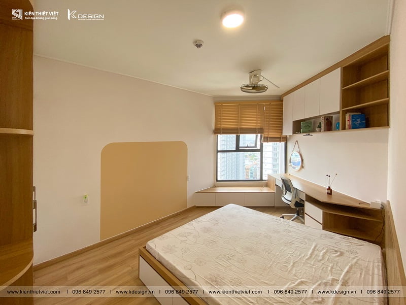 Mẫu thiết kế thi công nội thất phòng ngủ master căn hộ asiana capella