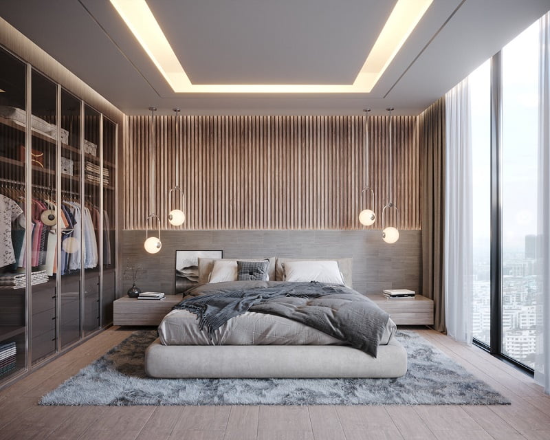 mẫu thiết kế phòng ngủ master hiện đại