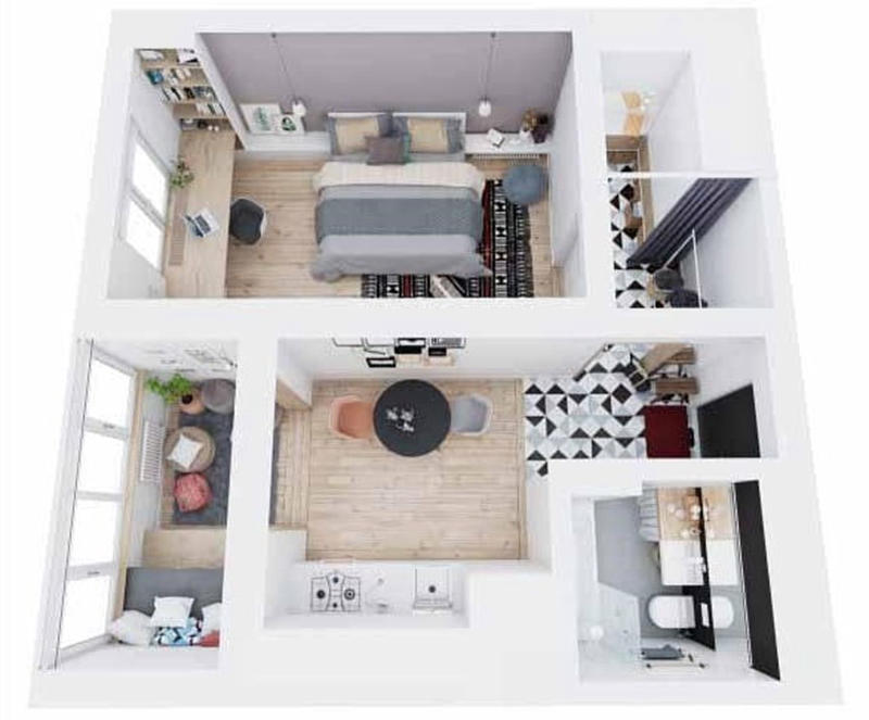 10 Ý tưởng thiết kế nội thất chung cư 50m2 đẹp nhất