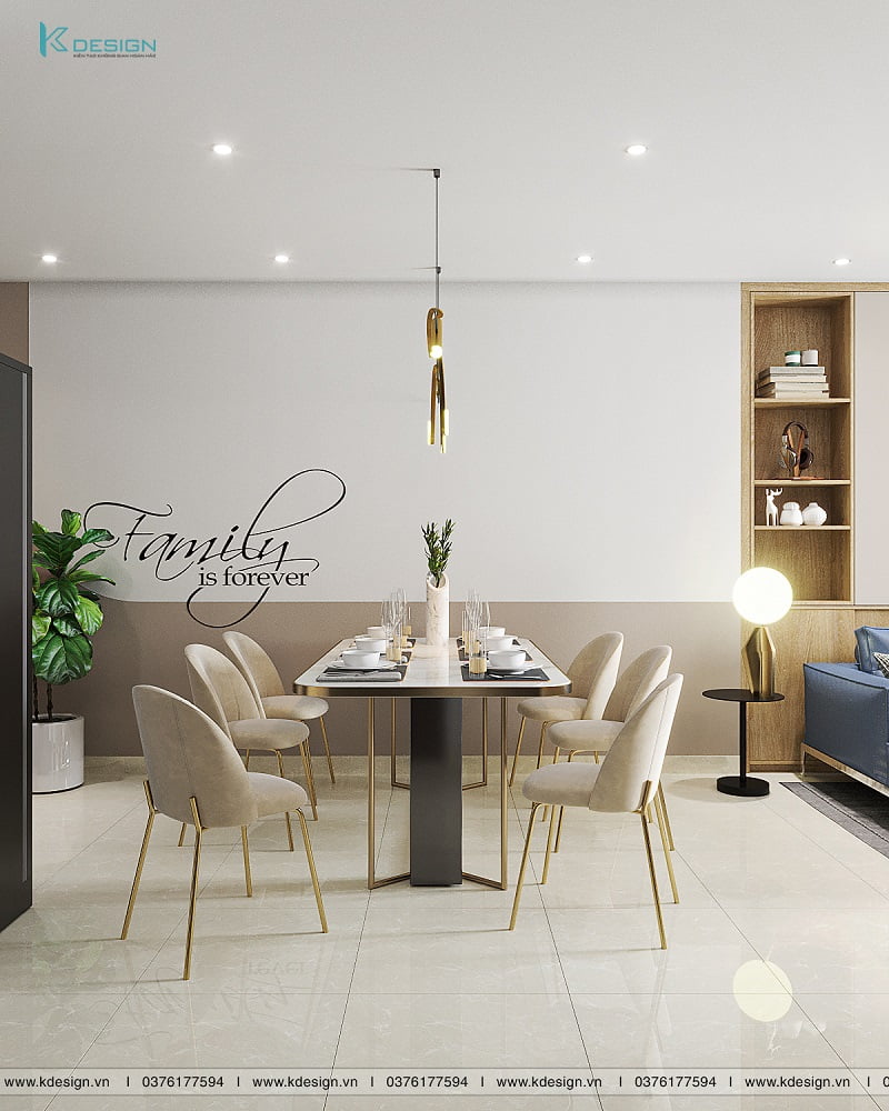 thiết kế nội thất phòng bếp nhà chị tiên