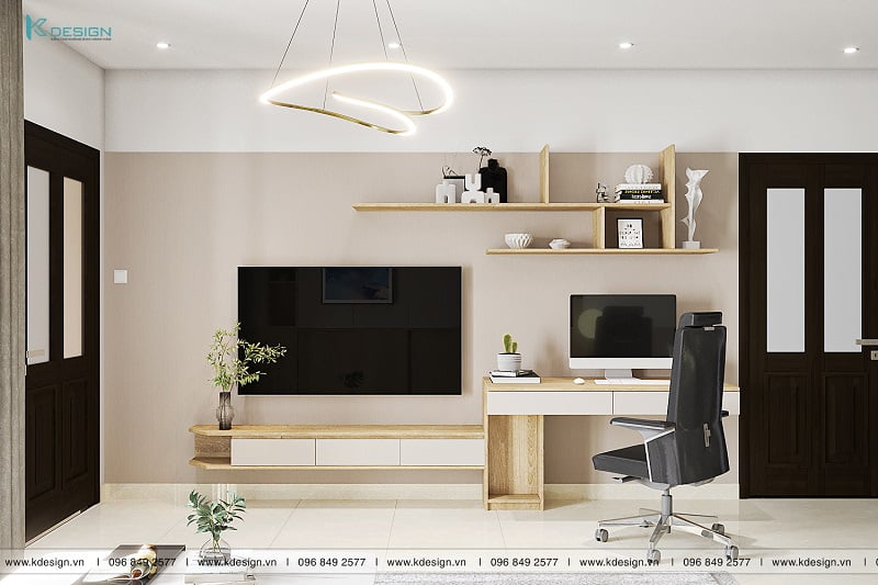 thiết kế nội thất phòng khách nhà chị tiên