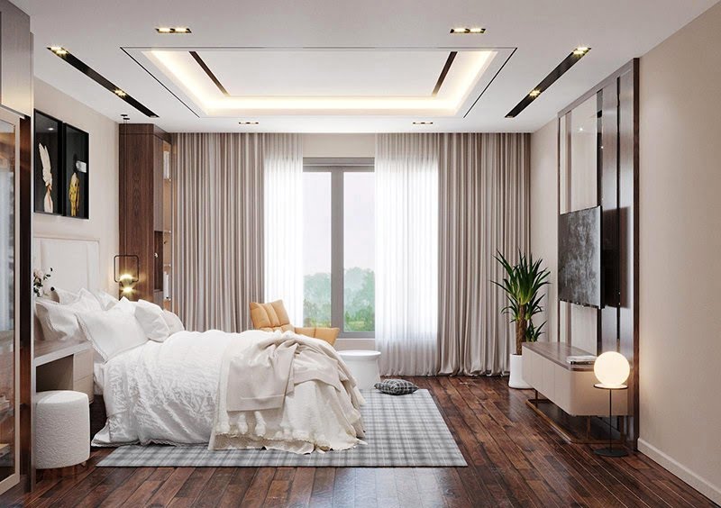 mẫu thiết kế phòng ngủ 20m2 cho vợ chồng