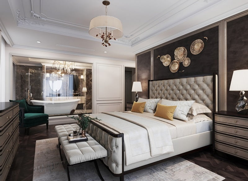 mẫu thiết kế phòng ngủ luxury