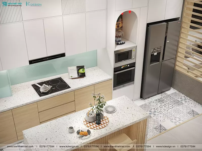 thiết kế nội thất phòng bếp nhà anh quốc