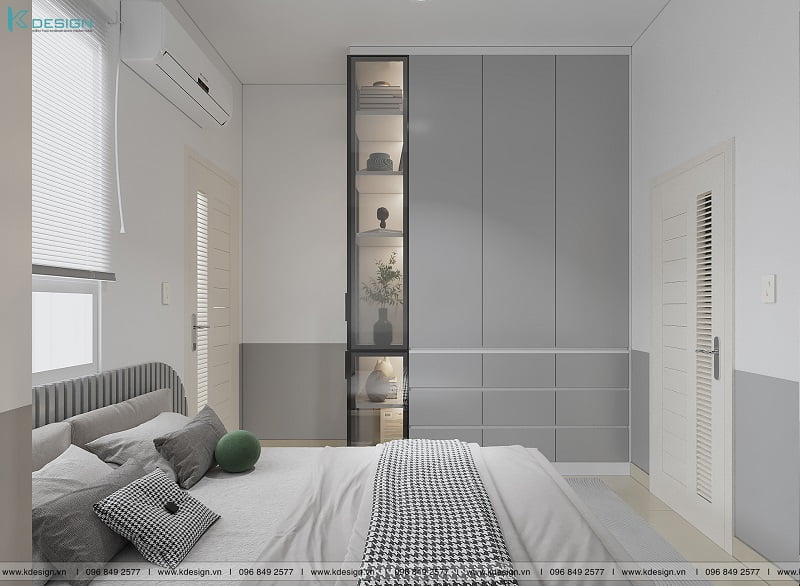 Thiết kế nội thất phòng ngủ căn hộ chung cư Topaz Garden