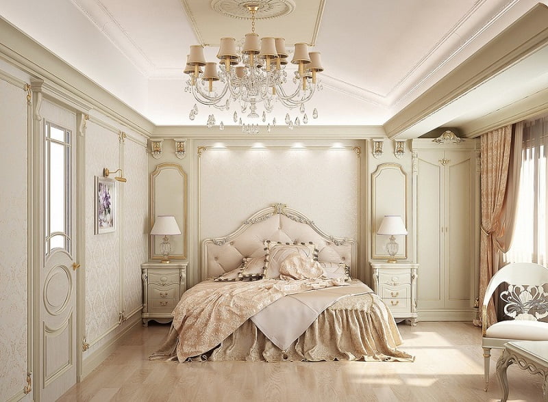 thiết kế phòng ngủ phong cách tân cổ điển