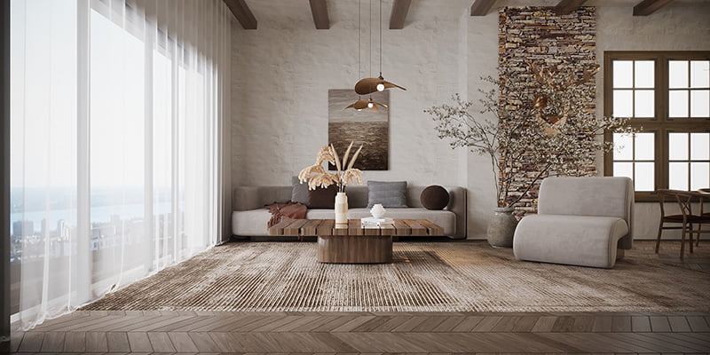 mẫu phong cách thiết kế nội thất rustic