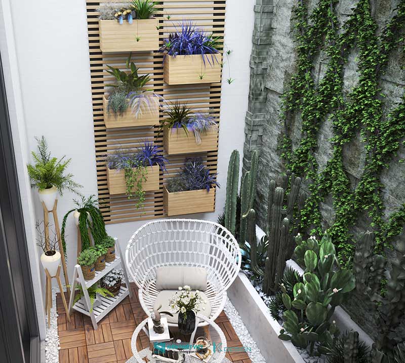 Thiết kế nhà phố thoáng đãng ngập tràn cây xanh