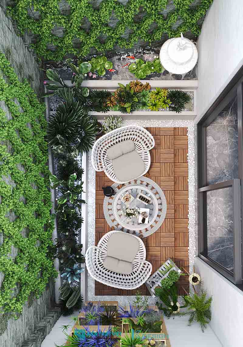 Thiết kế nhà phố thoáng đãng ngập tràn cây xanh