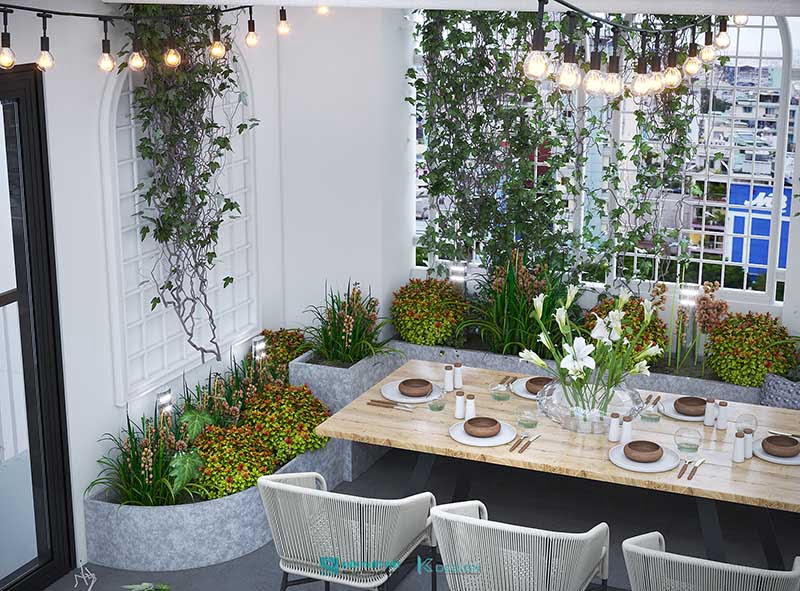 Thiết kế nhà phố thoáng đãng ngập tràn cây xanh