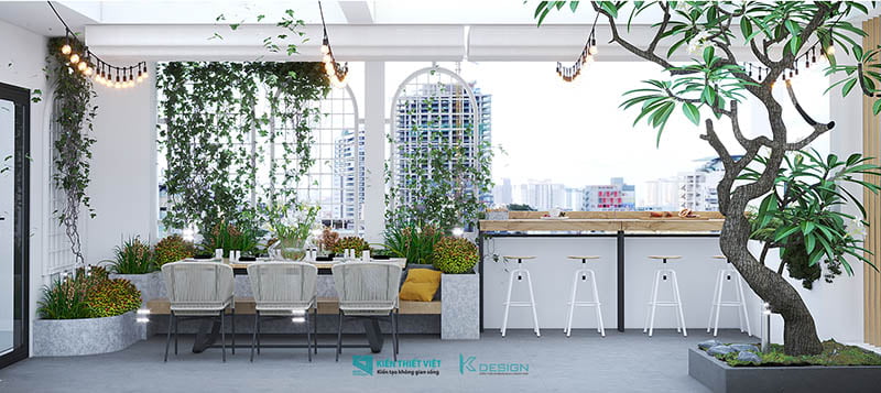 Thiết kế nhà phố thoáng đãng ngập tràn cây xanh