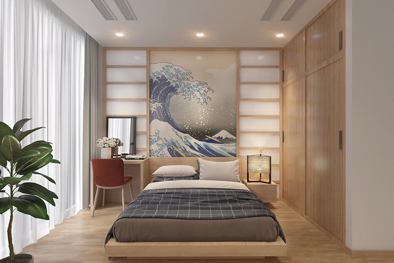 Mẫu thiết kế phòng ngủ kiểu Nhật