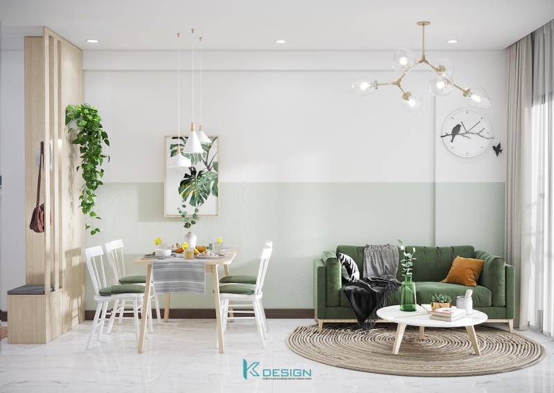 Thiết kế nội thất phòng khách căn hộ res green