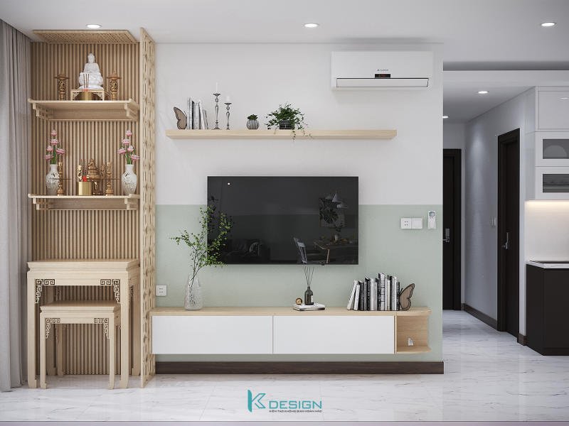 Thiết kế nội thất phòng khách căn hộ res green