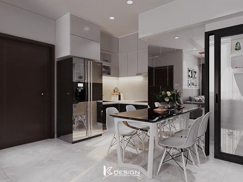 Thiết kế nội thất phòng khách chung cư Topaz