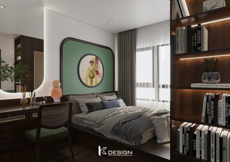 Thiết kế nội thất phòng ngủ căn hộ Indochine 2 phòng ngủ