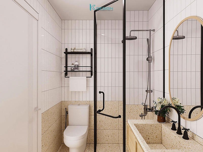 Thiết kế nội thất phòng wc a Tiến Vinhomes Grand Park phong cách wabisabi