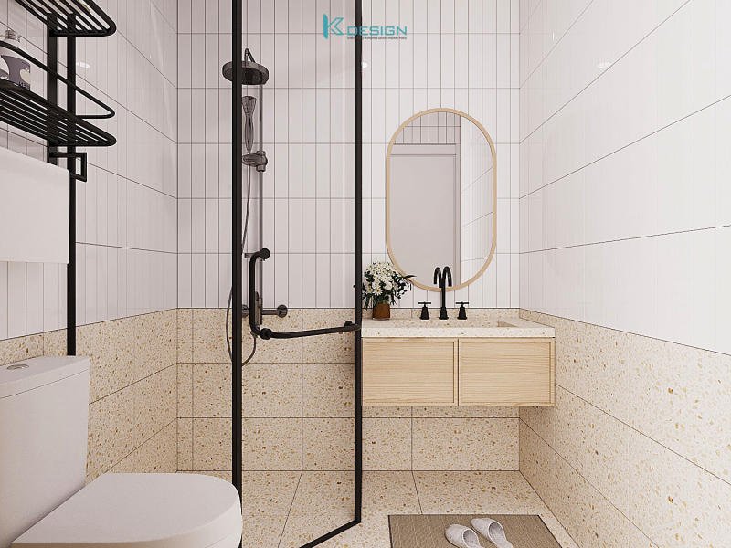 Thiết kế nội thất phòng wc a Tiến Vinhomes Grand Park phong cách wabisabi