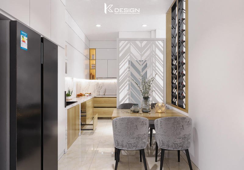 Thiết kế nội thất phòng bếp nhà phố quận Tân Bình