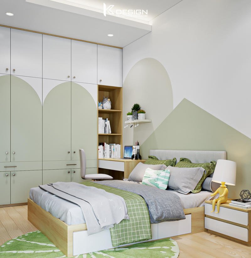 Thiết kế nội thất phòng ngủ bé trai nhà phố quận Tân Bình