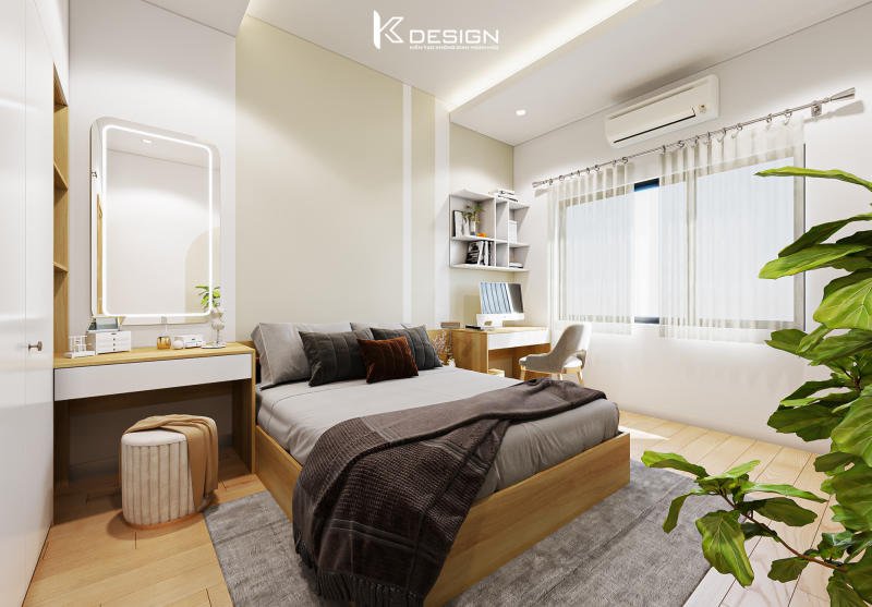 Thiết kế nội thất phòng ngủ master nhà phố quận Tân Bình