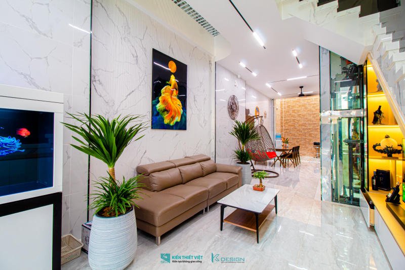 Bàn giao công trình nội thất nhà phố hiện đại anh Hoàng Tân Phú
