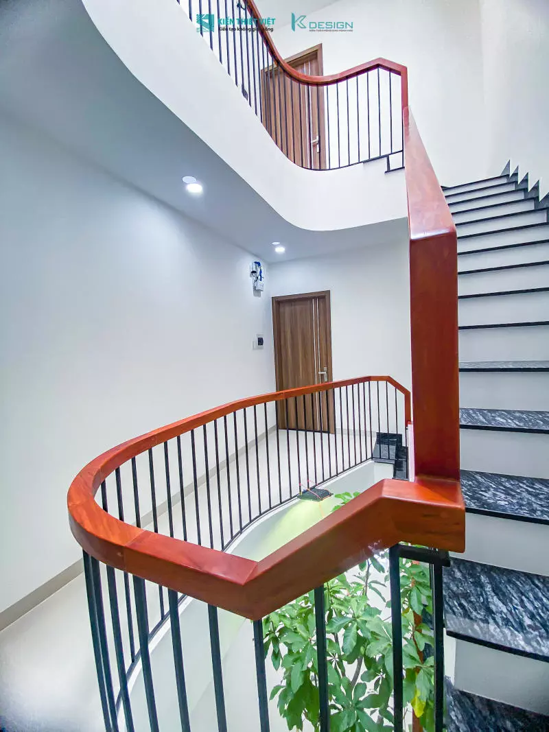 Thiết kế nội thất cầu thang nhà phố anh An quận Bình Tân