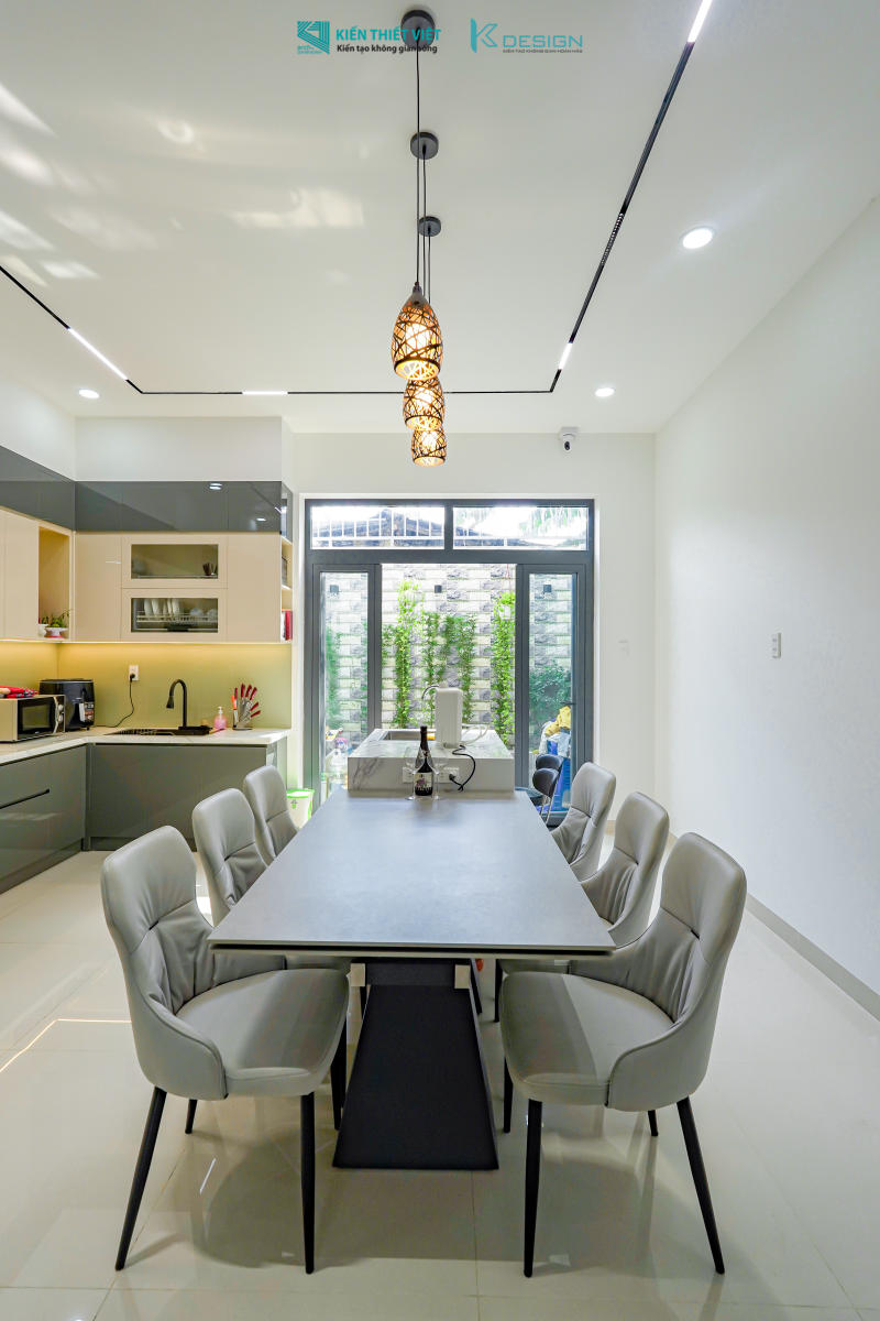 Thiết kế nội thất phòng khách nhà phố anh An quận Bình Tân