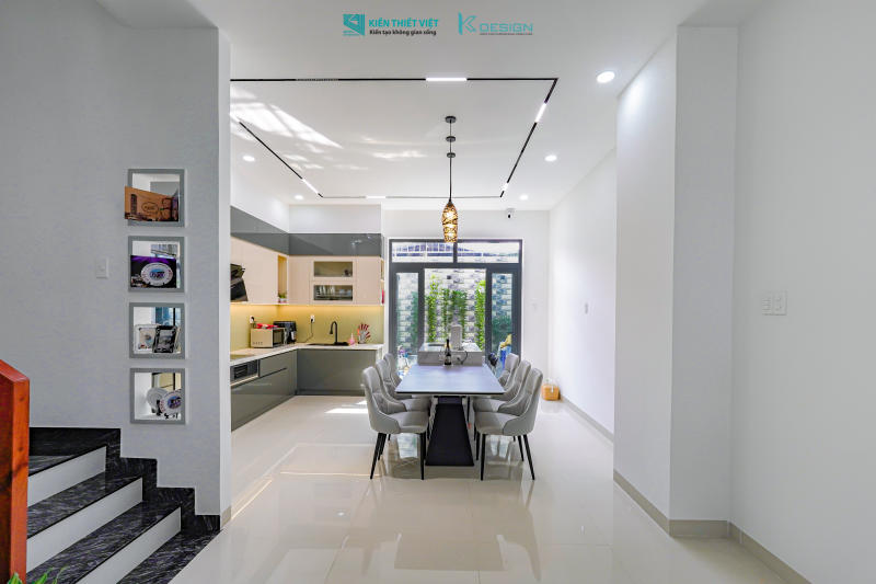 Thiết kế nội thất phòng khách nhà phố anh An quận Bình Tân