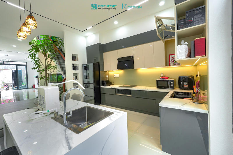 Thiết kế nội thất phòng khách nhà phố anh An quận Bình Tân