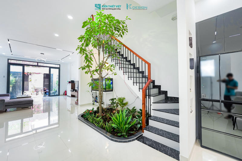 Thiết kế nội thất phòng khách nhà phố anh An quận Bình Tân