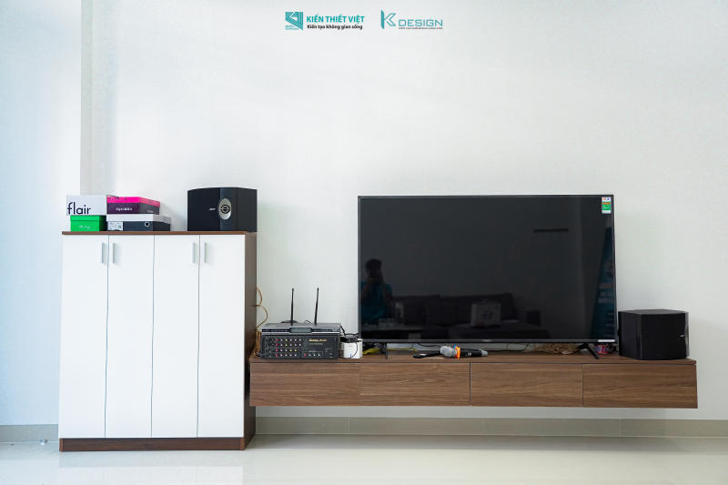 Thiết kế nội thất phòng khách nhà phố anh An quận Bình Tân