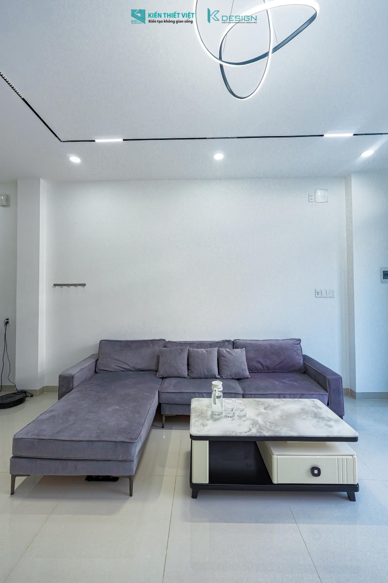 Thiết kế nội thất phòng khách nhà phố anh An quận Bình Tân