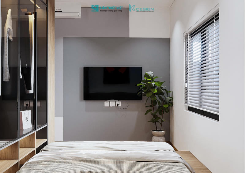 Thiết kế nội thất phong ngủ 1 nhà phố anh Tài quận 12