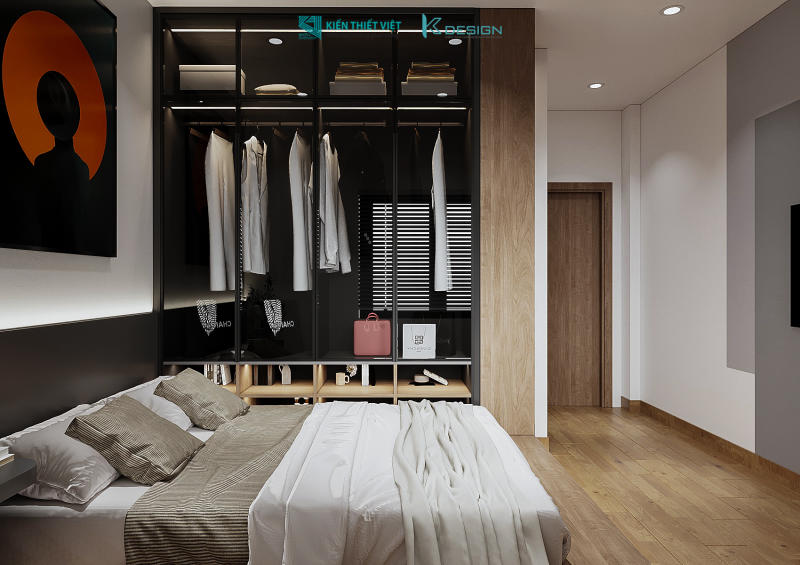 Thiết kế nội thất phong ngủ 1 nhà phố anh Tài quận 12