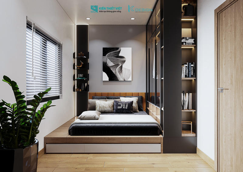 Thiết kế nội thất phong ngủ 3 nhà phố anh Tài quận 12