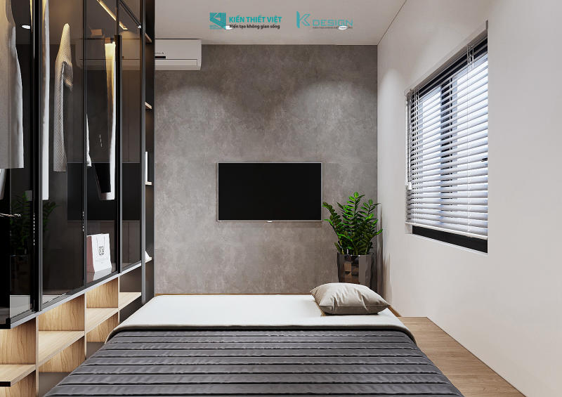Thiết kế nội thất phong ngủ 3 nhà phố anh Tài quận 12