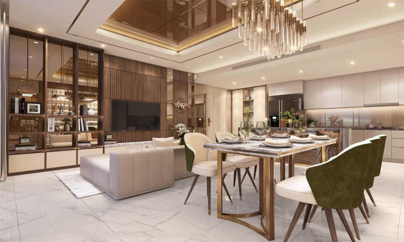 Thiết kế nội thất chung cư Thảo Điền Green ấn tượng với phong cách hiện đại