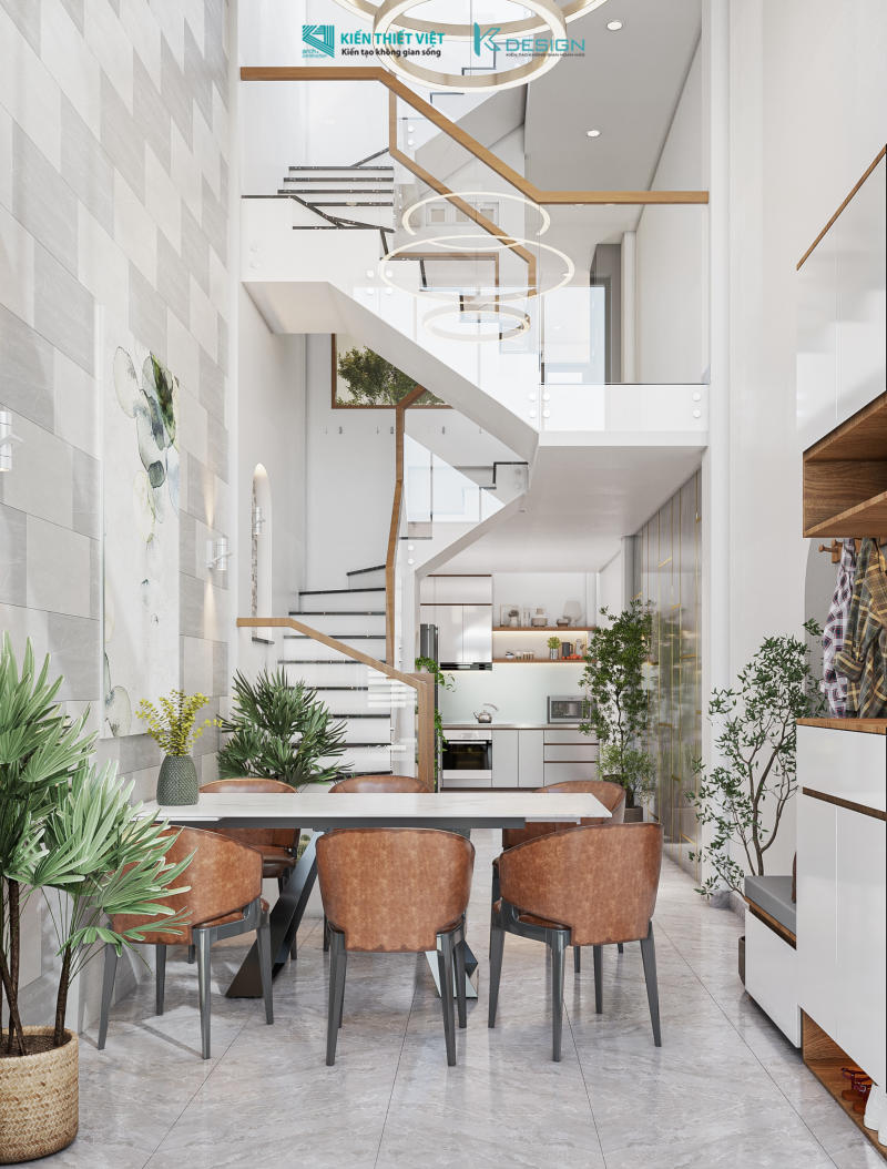 Thiết kế nội thất phòng bếp nhà phố anh Đức quận 10