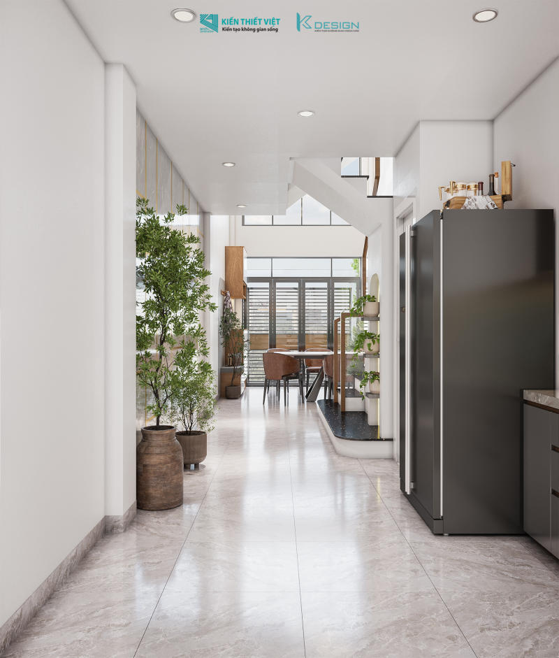 Thiết kế nội thất phòng bếp nhà phố anh Đức quận 10