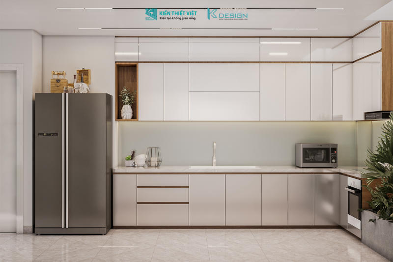 Thiết kế nội thất phòng bếp nhà phố anh Đức quận 10