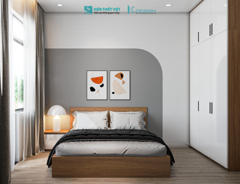 Thiết kế nội thất phòng ngủ cho khách nhà phố anh Đức quận 10