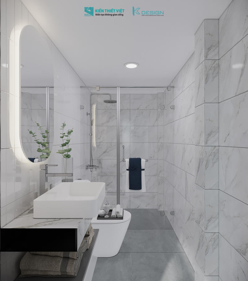 Thiết kế nội thất wc nhà phố cô Hoa quận 11